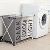 Large 3Section Laundry Bin Clothes Storage Basket Folding Washing Bin Waterproof