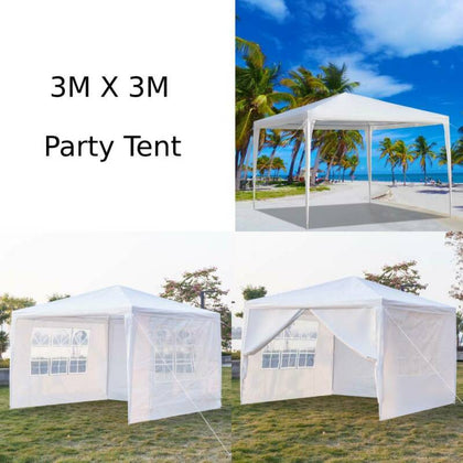 3x3M Outdoor Canopy Wedding Party Tent Heavy Duty Gazebo Tent Garden Pavilion UK