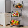 Metal Wire Kitchen Storage Baskets Stand Fruit Vegetable Food Storage Rack Shelf