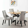 Tufted Studded Velvet Dining Accent Chair Victoria Door Knocker | SINGLE WINDSOR