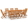 9 Piece Garden Dining Set Solid Acacia Wood V4M9