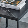 45/105cm Marble Effect 2-Tier End Table Sofa Side Tables Bedside for Living Room