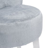 Soft Dressing Table Chair Vanity Makeup Stool Dining Seat Pouffe with Wood Legs