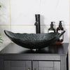 Bathroom Sink Bowl Wash Basin Countertop Cloakroom Tempered Glass Tap Waste Set