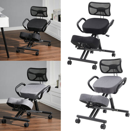 Ergonomic Orthopaedic Posture Kneeling Chair Stool Frame Seat Health Care Office
