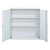 Bathroom Wall Cabinet Double Frosted Glass Door Storage Shelf Organiser Cupboard