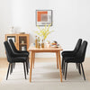 2x Black Velvet Cushion Seat Back Dining Chairs Set Metal legs Reception Chair