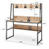 2 in 1 Computer Desk PC Laptop Table Writing Study Workstation Storage Bookcases