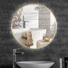 60cm Round Wall Mirror Home Decor Bathroom Makeup Mirror Space Aluminum Frame
