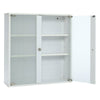 Wall-Mount Frosted Glass Cabinet Vanity Storage Cupboard Shelf Office 1 2 Doors