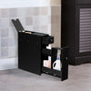 Free Standing Slim Floor Cabinet Narrow Wooden Storage with Drawers Bathroom