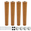 4x Wooden Furniture Legs Tapered Beech/Oak Feet For Table/Chair/So