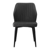 2/4/6pcs Dining Chairs Set Faux Leather Seat Back Metal Legs Kitchen Chair