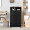 Bathroom Floor Cabinet Wooden Storage Cupboard with Adjustable Shelf & Doors