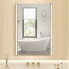 White Bathroom Mirror Wall Mounted Hanging 3 Colors LED Lights Dimmable IP44