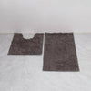 2 Piece Loop Bath Mat Ultra Soft Bathroom Rug Anti Slip Toilet Rug Pedestal Set