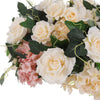 Artificial Rose Hydrangea Flowers Bouquet Leaves Balls Wedding Home Garden Decor