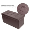 Faux Leather Folding Ottoman Storage Bench Perfect Toy and Shoes Living Room BN