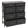 Grey Chest of Drawers 8 Fabric Drawers Bedroom Storage Cabinet Organizer Units