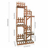 Small Medium Large Multi Tier Tiered Plant Stand Carbonized Shelf Holder Flower