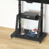 Portable Mobile Floor TV Stand Mount Bracket Thick 2 Tier Shelf UP To 100" TV