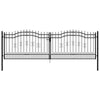 Fence Gate with Spear Black 406x173 -coated Steel F5T0