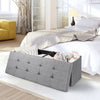 120L Folding Storage Ottoman Oxford Fabric Footstool Bench Toy Box Chest w/Lid