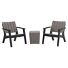 Three-Piece Rattan Garden Furniture 2 Seat Bistro Table Chair Outdoor Patio Set