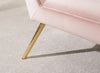 Window Seat Upholstered Bench Stool Blush Pink Fabric Chair Bedroom Living Room