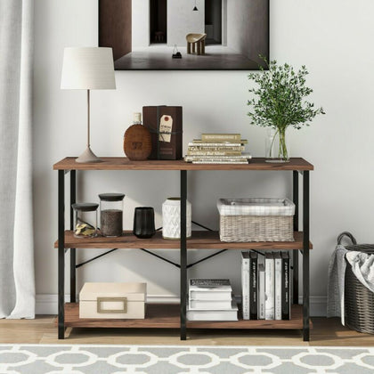 Console Table,3-Tier Console Sofa Table, Industrial Foyer Table for Living Room