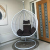Hanging Egg Chair Cocoon With Cushion Rattan Style Double Single White Black New