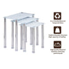 Nest of 3 Tempered Glass Nested Tables Side End Lamp Sofa Tables Living Room