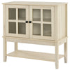Sideboard Cupboard Buffet Kitchen Cabinets Console Table W/ Glas Doors & Drawers