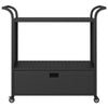 Bar Cart with Drawer Poly Rattan Strong weather resistance Large space