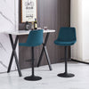2x Breakfast Bar Stools Velvet Swivel Gas Lift Chairs Kitchen Pub Cafe Barstools