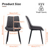 Set of 2 Dining Chairs Velvet Padded Seat Metal Leg Kitchen Chairs Multicolor