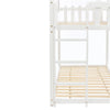 Children Wooden Bed Frame Double Bunk Beds 3ft Single Pine Wood Bed Kids White
