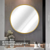 Industrial Gold Round Wall Mirror 20in Home Bathroom Wall Mounted Vanity Decor