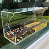 Strong Window Bird Feeder Acrylic Table Hanging Feeder Station w / Dry Seed Tray