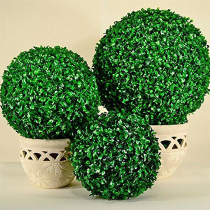 2x Artificial 28cm Conifer Topiary Balls Boxwood Buxus Grass Hanging Party Decor