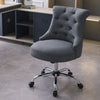Fabric Upholstered Office Swivel Chair Button Back Computer Desk Executive Chair