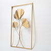 Gold Ginkgo Leaf Wall Hangings Metal Leaves Wall Background Sculpture Home Decor