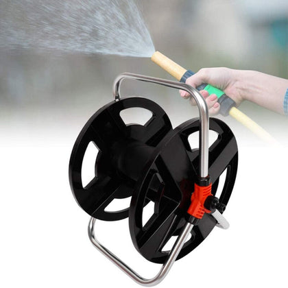Garden Hose Reel 20m Capacity - Empty Hose Cart Water Pipe Storage Reel Rack