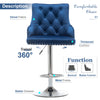1/2x Velvet Breakfast Bar Stools Kitchen Counter Chair Lift Chrome Base Pub Rest