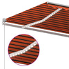 Manual Retractable Awning with 400x350 Orange and Brown A3Q0