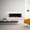 LED Electric Fireplace w/MDF Surround Heater Fire Suite WiFi /Remote Control