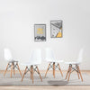 Dining Table and Chairs 2 4 6 Set Wooden leg Retro Room Chair White Kitchen