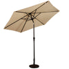 2.7 M Outdoor Patio Umbrella Garden Parasol Sun Shade Adjustable W/ Crank Handle