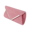 Plain Suede Wedding Party Prom Women and Women Evening Clutch Handbag
