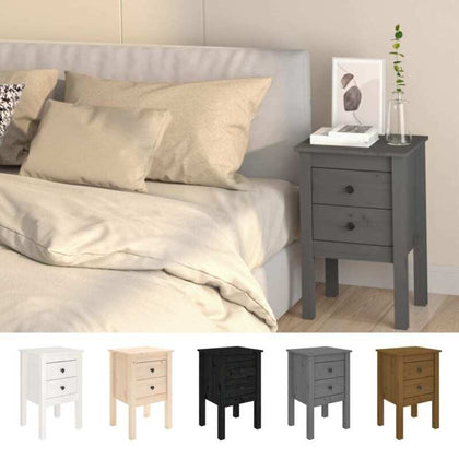 1/2x Solid Wood Pine Bedside Cabinet Side Table Furniture Multi Colours